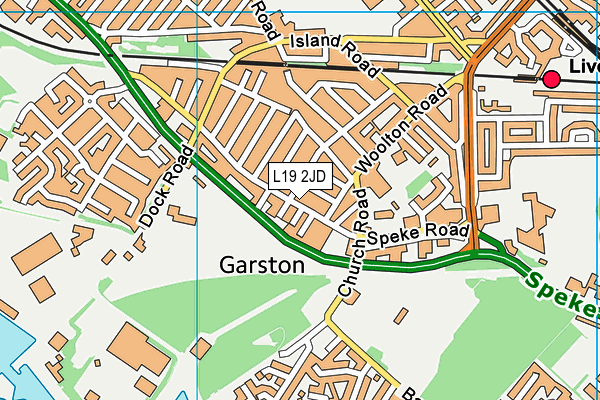 L19 2JD map - OS VectorMap District (Ordnance Survey)