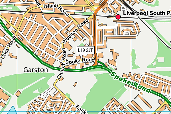 L19 2JT map - OS VectorMap District (Ordnance Survey)