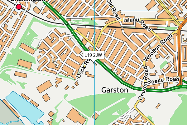 L19 2JW map - OS VectorMap District (Ordnance Survey)