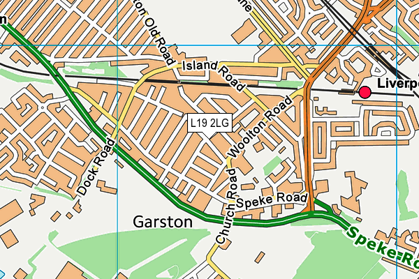 L19 2LG map - OS VectorMap District (Ordnance Survey)