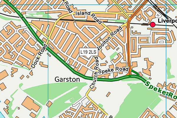 L19 2LS map - OS VectorMap District (Ordnance Survey)