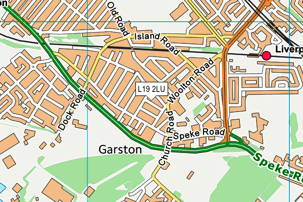 L19 2LU map - OS VectorMap District (Ordnance Survey)