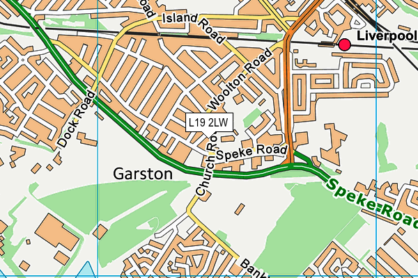 L19 2LW map - OS VectorMap District (Ordnance Survey)