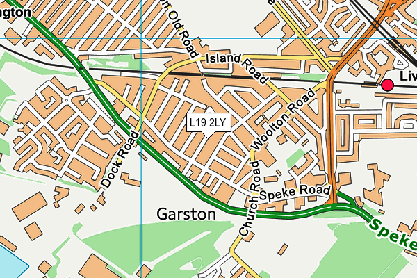 L19 2LY map - OS VectorMap District (Ordnance Survey)