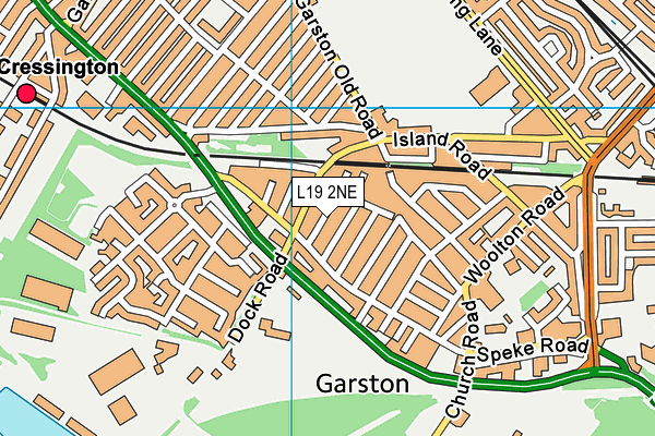 L19 2NE map - OS VectorMap District (Ordnance Survey)