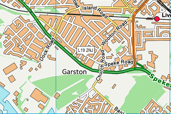 L19 2NJ map - OS VectorMap District (Ordnance Survey)