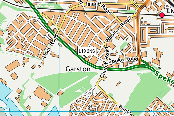 L19 2NS map - OS VectorMap District (Ordnance Survey)