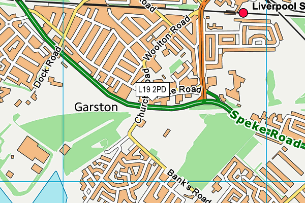 L19 2PD map - OS VectorMap District (Ordnance Survey)