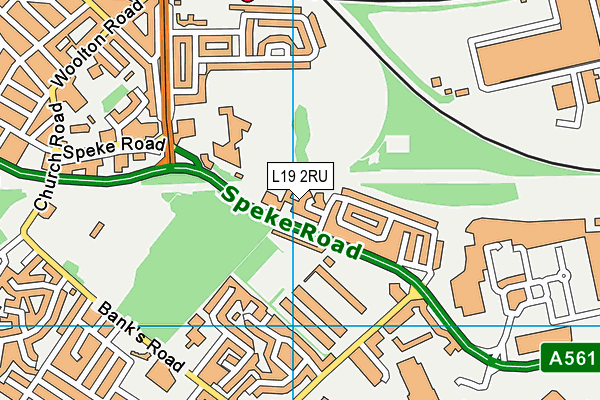 L19 2RU map - OS VectorMap District (Ordnance Survey)