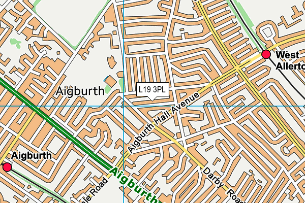 L19 3PL map - OS VectorMap District (Ordnance Survey)