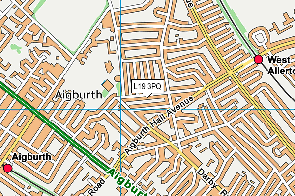 L19 3PQ map - OS VectorMap District (Ordnance Survey)