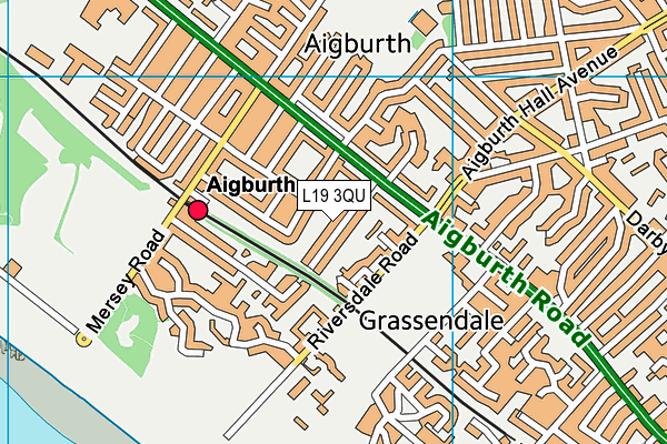 L19 3QU map - OS VectorMap District (Ordnance Survey)