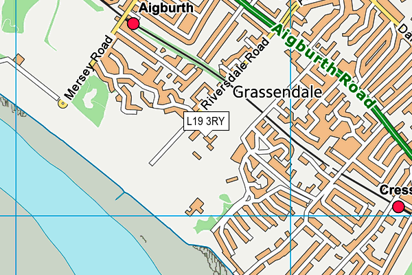 L19 3RY map - OS VectorMap District (Ordnance Survey)