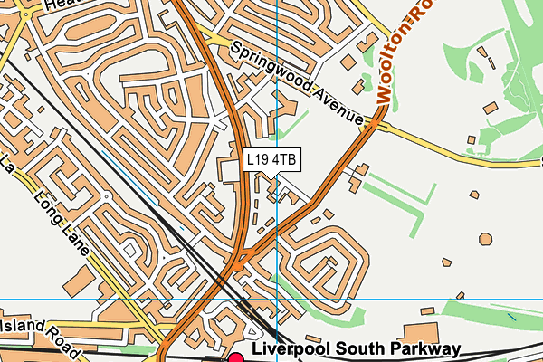 L19 4TB map - OS VectorMap District (Ordnance Survey)