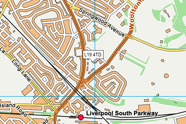 L19 4TD map - OS VectorMap District (Ordnance Survey)