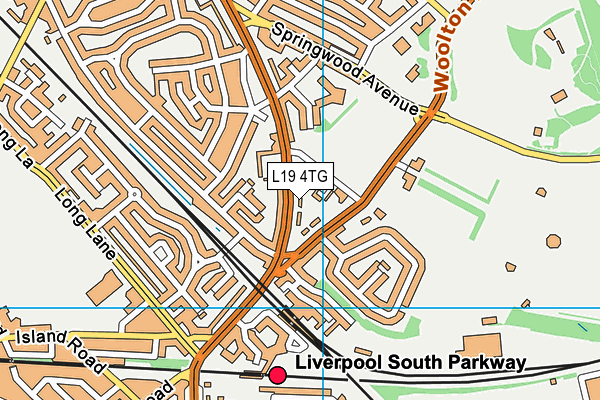 L19 4TG map - OS VectorMap District (Ordnance Survey)