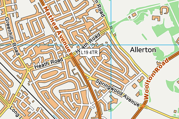 L19 4TR map - OS VectorMap District (Ordnance Survey)