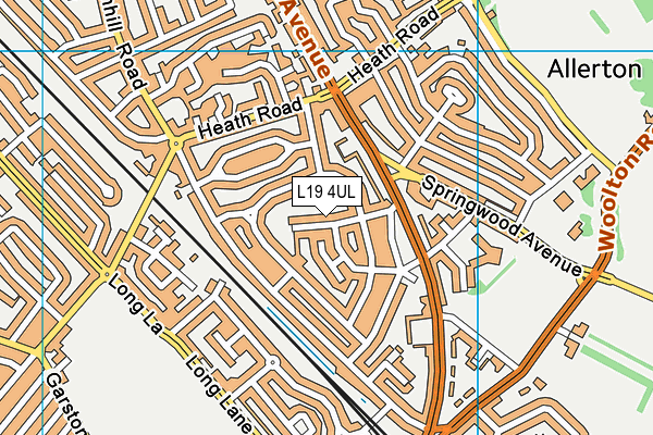 L19 4UL map - OS VectorMap District (Ordnance Survey)