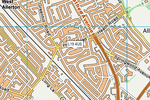 L19 4US map - OS VectorMap District (Ordnance Survey)