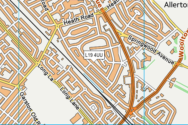 L19 4UU map - OS VectorMap District (Ordnance Survey)