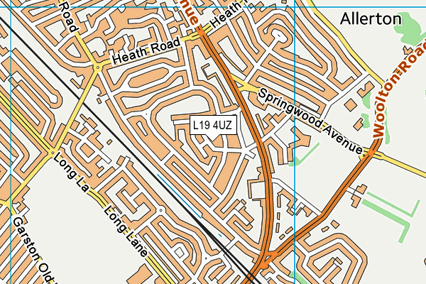 L19 4UZ map - OS VectorMap District (Ordnance Survey)