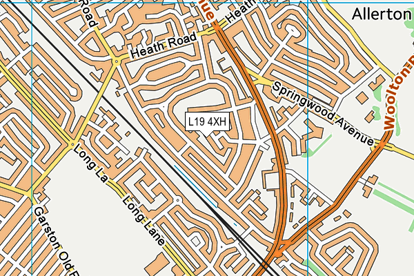 L19 4XH map - OS VectorMap District (Ordnance Survey)