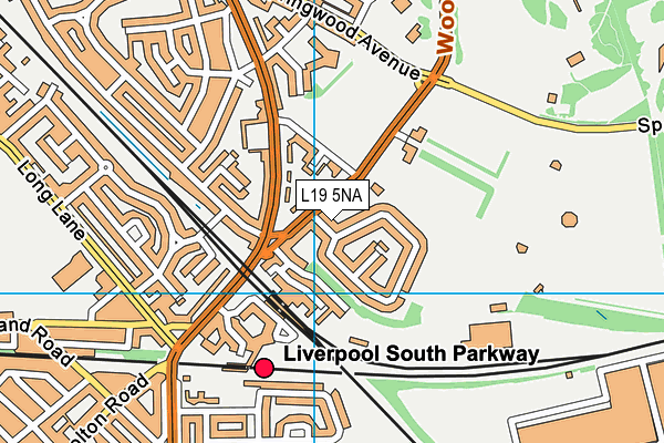 L19 5NA map - OS VectorMap District (Ordnance Survey)