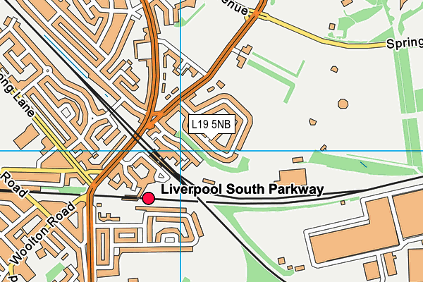 Cheshire Lines (British Rail) Sports Ground map (L19 5NB) - OS VectorMap District (Ordnance Survey)