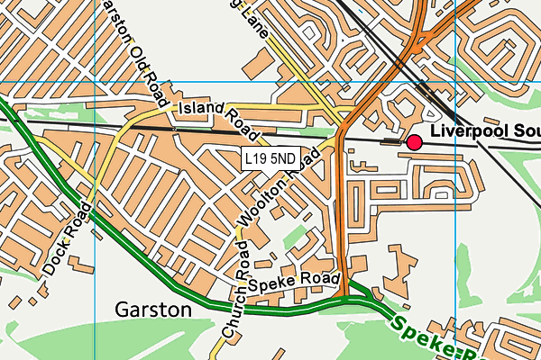L19 5ND map - OS VectorMap District (Ordnance Survey)
