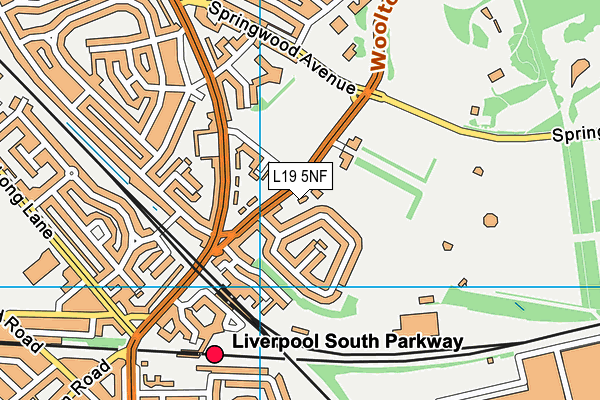 L19 5NF map - OS VectorMap District (Ordnance Survey)