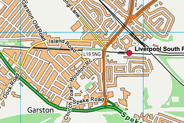 L19 5NG map - OS VectorMap District (Ordnance Survey)