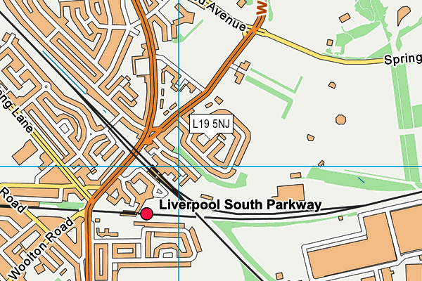 L19 5NJ map - OS VectorMap District (Ordnance Survey)
