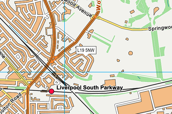 L19 5NW map - OS VectorMap District (Ordnance Survey)