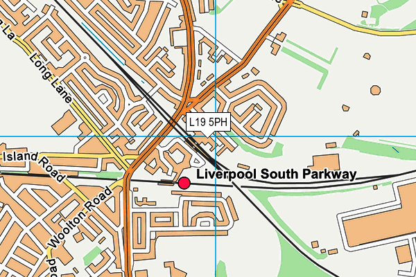 L19 5PH map - OS VectorMap District (Ordnance Survey)