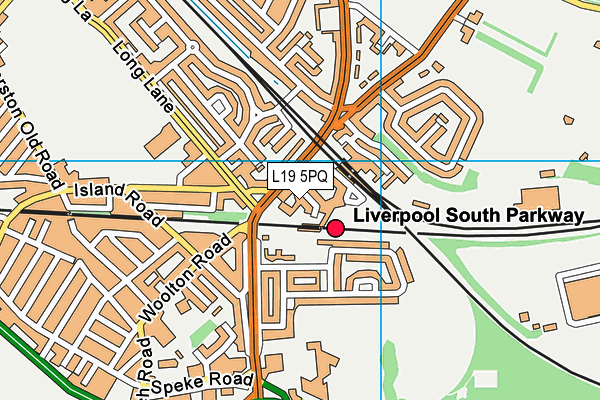 L19 5PQ map - OS VectorMap District (Ordnance Survey)