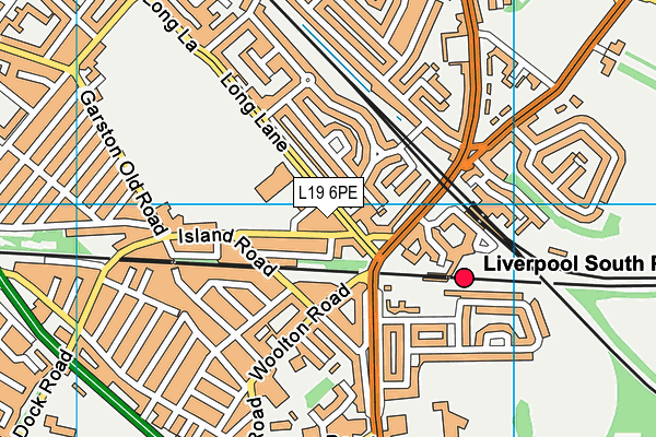 L19 6PE map - OS VectorMap District (Ordnance Survey)