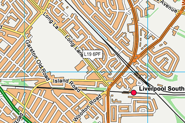 L19 6PF map - OS VectorMap District (Ordnance Survey)