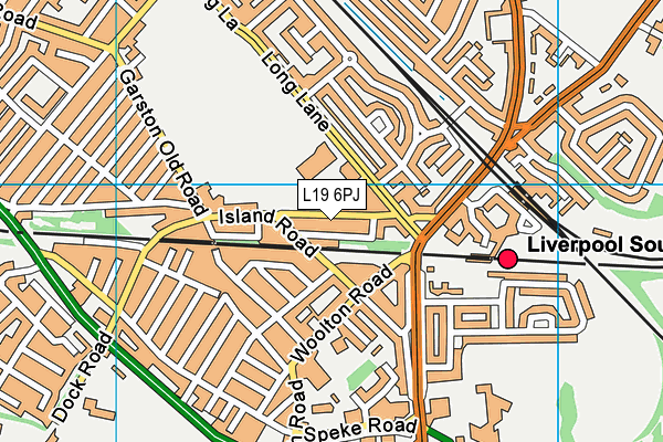 L19 6PJ map - OS VectorMap District (Ordnance Survey)