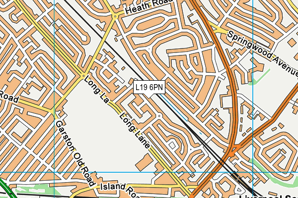 L19 6PN map - OS VectorMap District (Ordnance Survey)