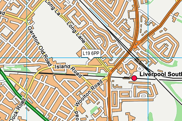 L19 6PP map - OS VectorMap District (Ordnance Survey)