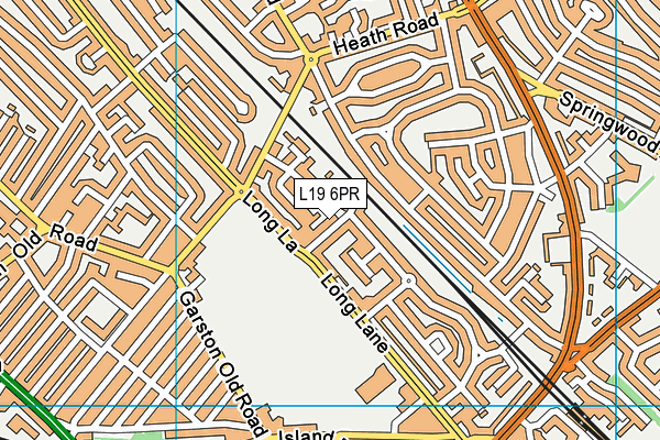 L19 6PR map - OS VectorMap District (Ordnance Survey)