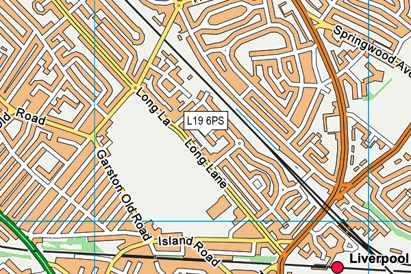 L19 6PS map - OS VectorMap District (Ordnance Survey)