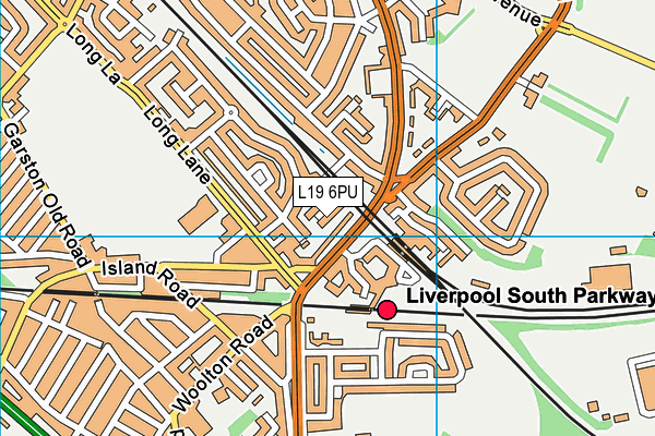 L19 6PU map - OS VectorMap District (Ordnance Survey)