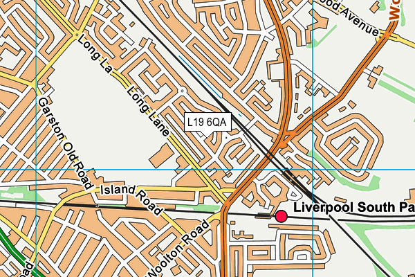 L19 6QA map - OS VectorMap District (Ordnance Survey)