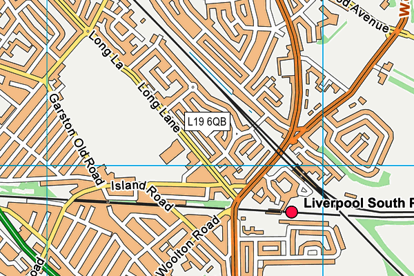 L19 6QB map - OS VectorMap District (Ordnance Survey)