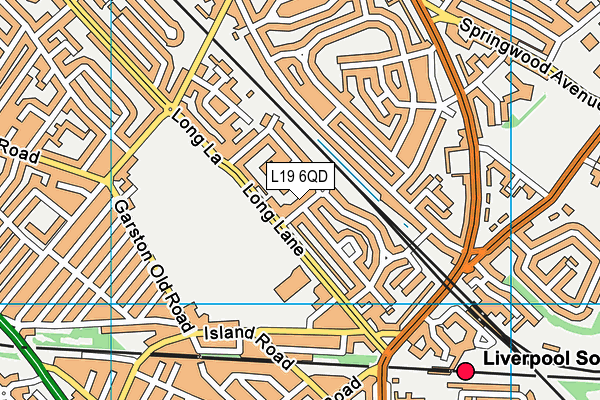 L19 6QD map - OS VectorMap District (Ordnance Survey)