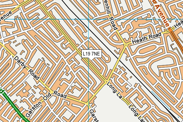 L19 7NE map - OS VectorMap District (Ordnance Survey)