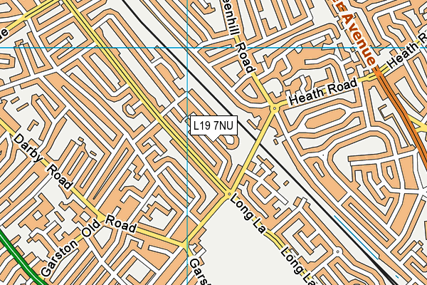 L19 7NU map - OS VectorMap District (Ordnance Survey)