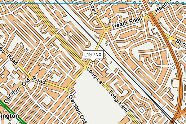 L19 7NX map - OS VectorMap District (Ordnance Survey)