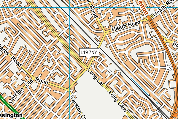 L19 7NY map - OS VectorMap District (Ordnance Survey)